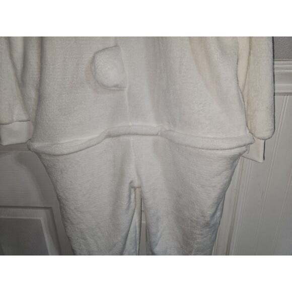 Sheep/ Lamb One Piece - Fuzzy Pajamas Zip Up Funny S Halloween Costume - Adult - Picture 7 of 13